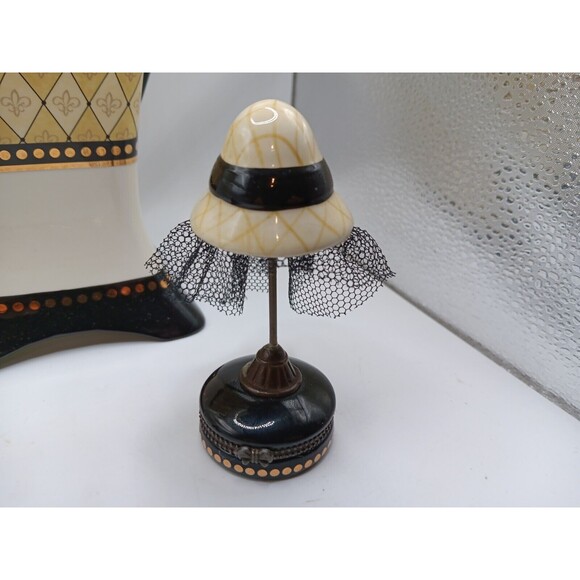 3 Piece Retired Mudpie Pitcher/Vase Trinket Box, Picture Frame Mud Pie Decor - Picture 5 of 15